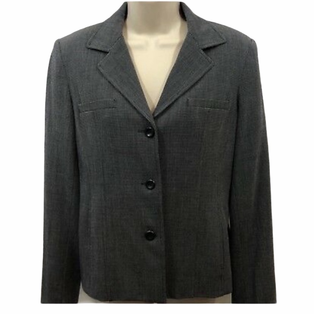 Rafaella Work Career Jacket Black White Blazer 8